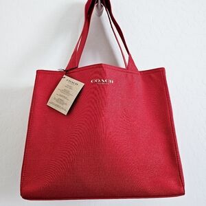 🆕️Coach Fragance Shimmer Vibrant Red Tote Bag